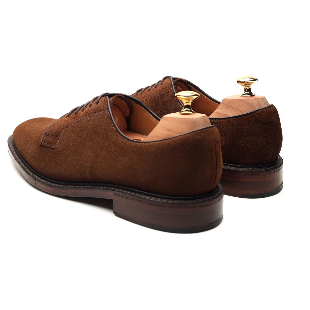 1880 'Perth' Brown Suede Derby UK 10 F - Abbot's Shoes