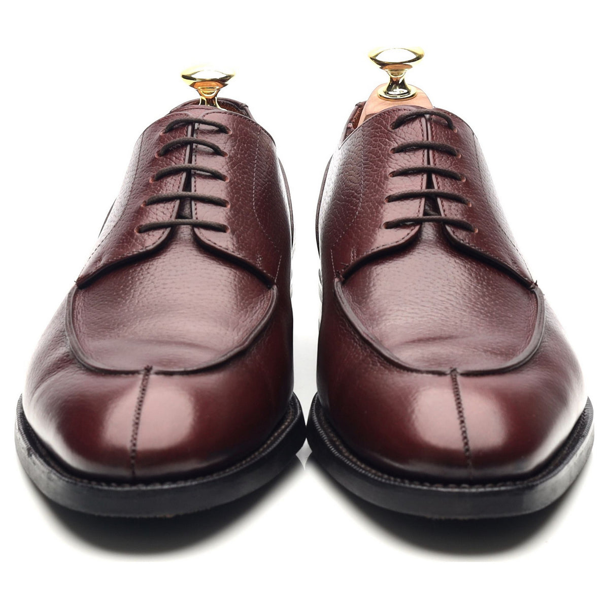 &#39;George&#39; Burgundy Leather Split Toe Derby UK 7.5