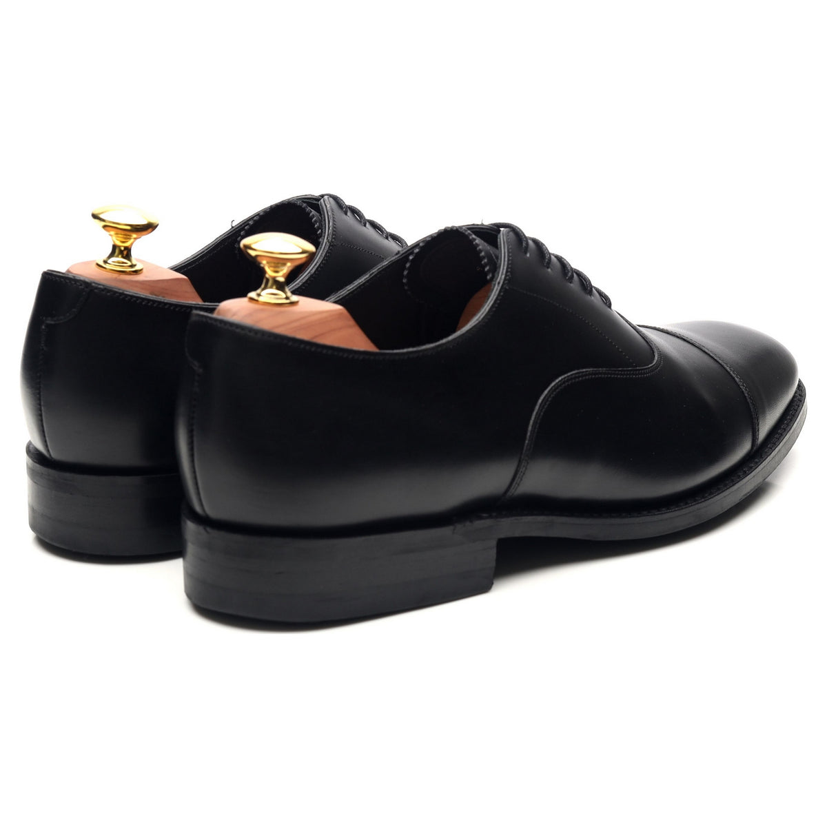 Herring &#39;Knightsbrige&#39; Black Leather Oxford UK 8.5 F