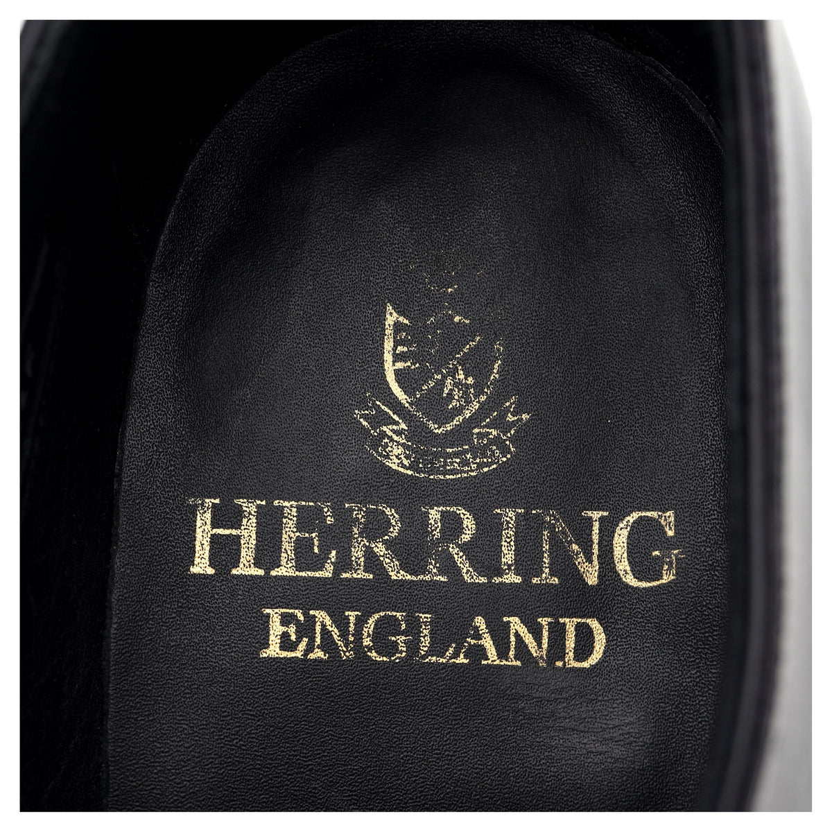 Herring &#39;Knightsbrige&#39; Black Leather Oxford UK 8.5 F