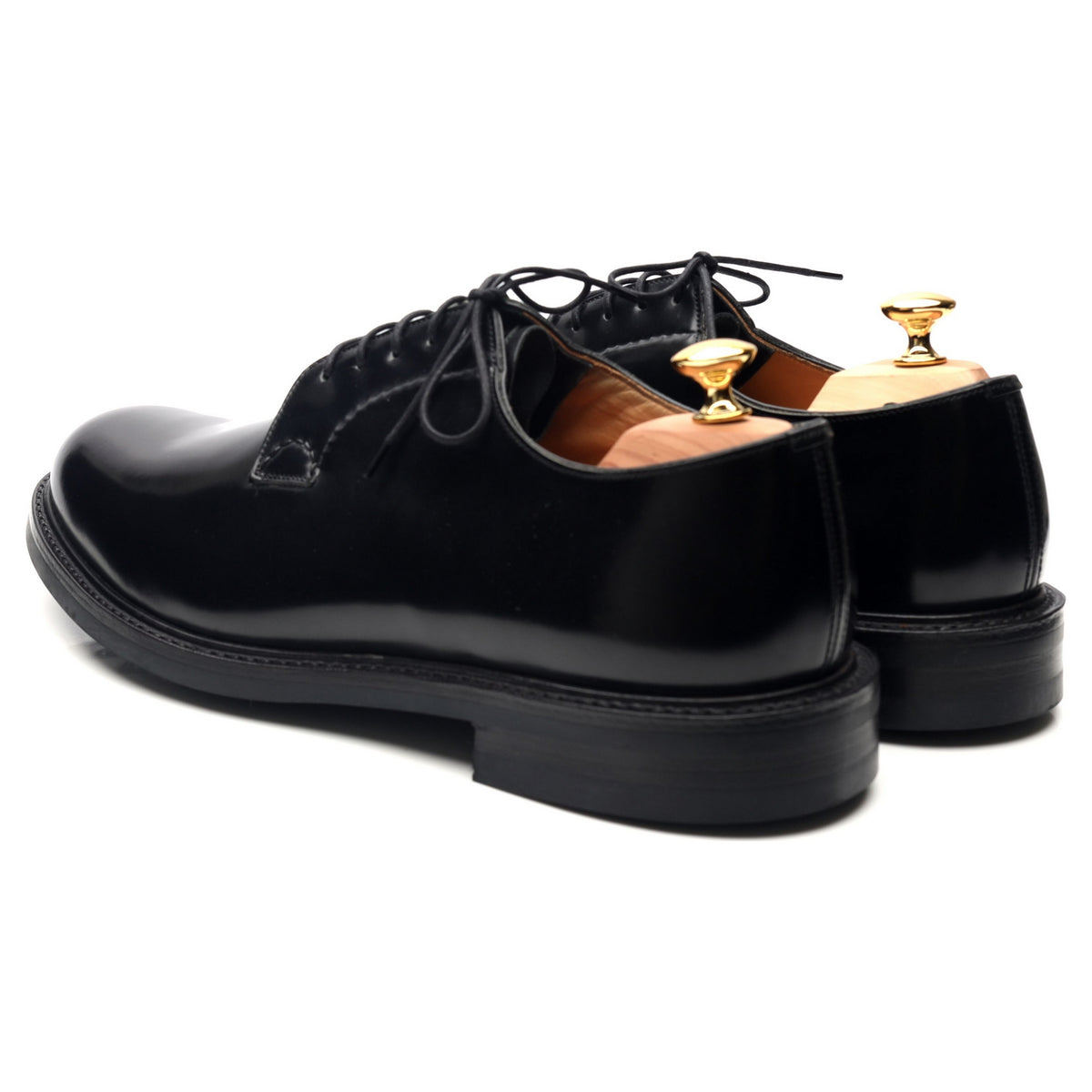 &#39;Shannon&#39; Black Leather Derby UK 11 G