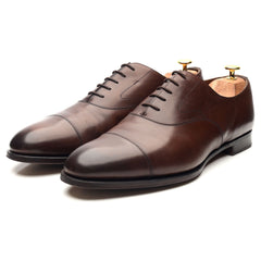'Chelsea' Dark Brown Leather Oxford UK 13 E - Abbot's Shoes