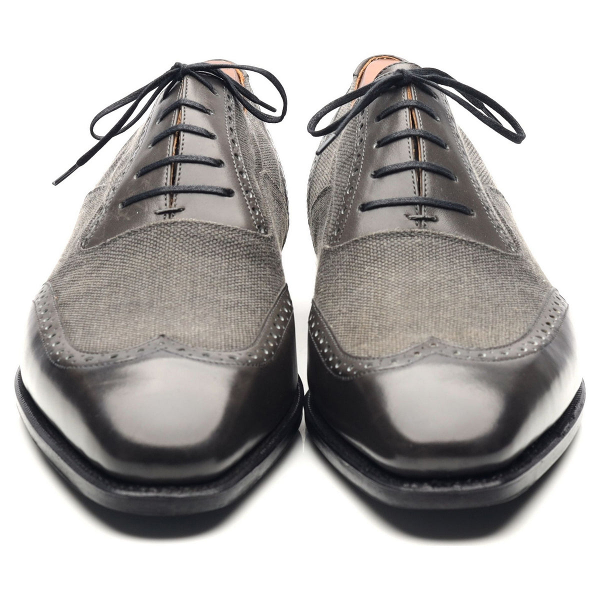 &#39;Vendome&#39; Bi-Material Grey Leather Oxford UK 9 E