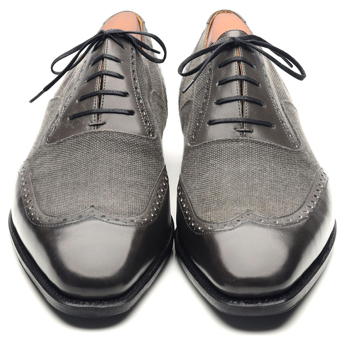 &#39;Vendome&#39; Bi-Material Grey Leather Oxford UK 9 E