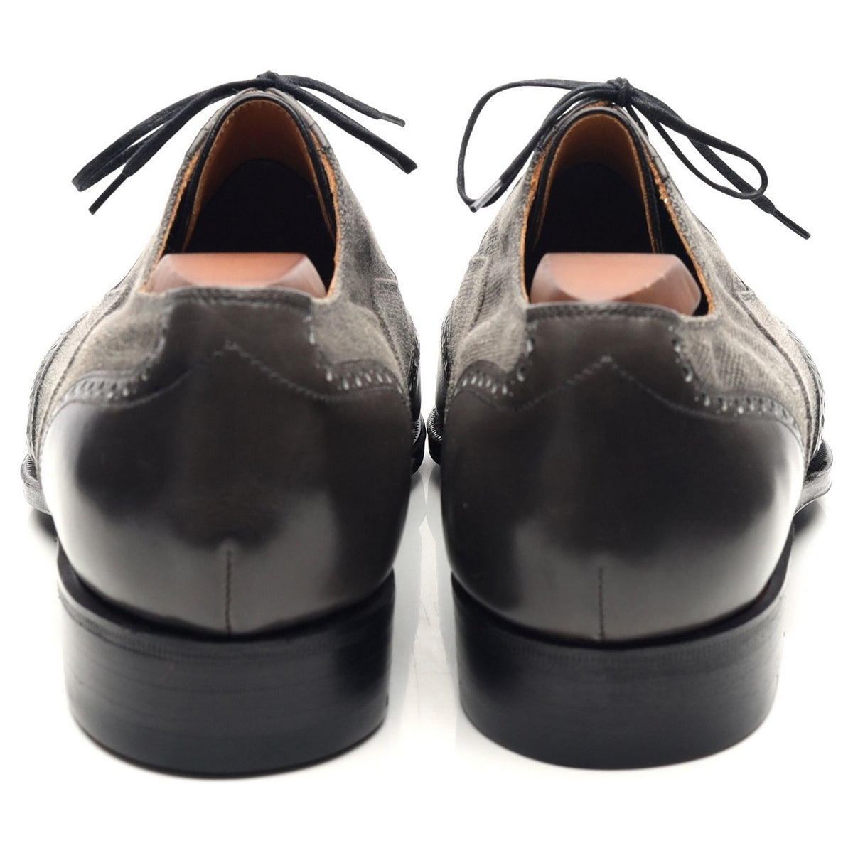 &#39;Vendome&#39; Bi-Material Grey Leather Oxford UK 9 E
