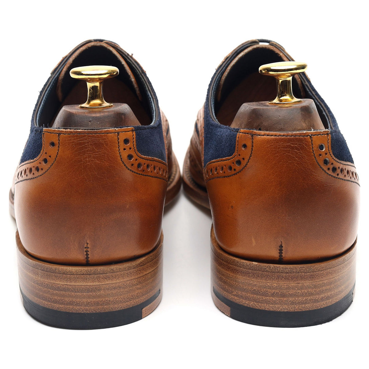 &#39;McClean&#39; Tan Brown Leather Brogues UK 6.5 F