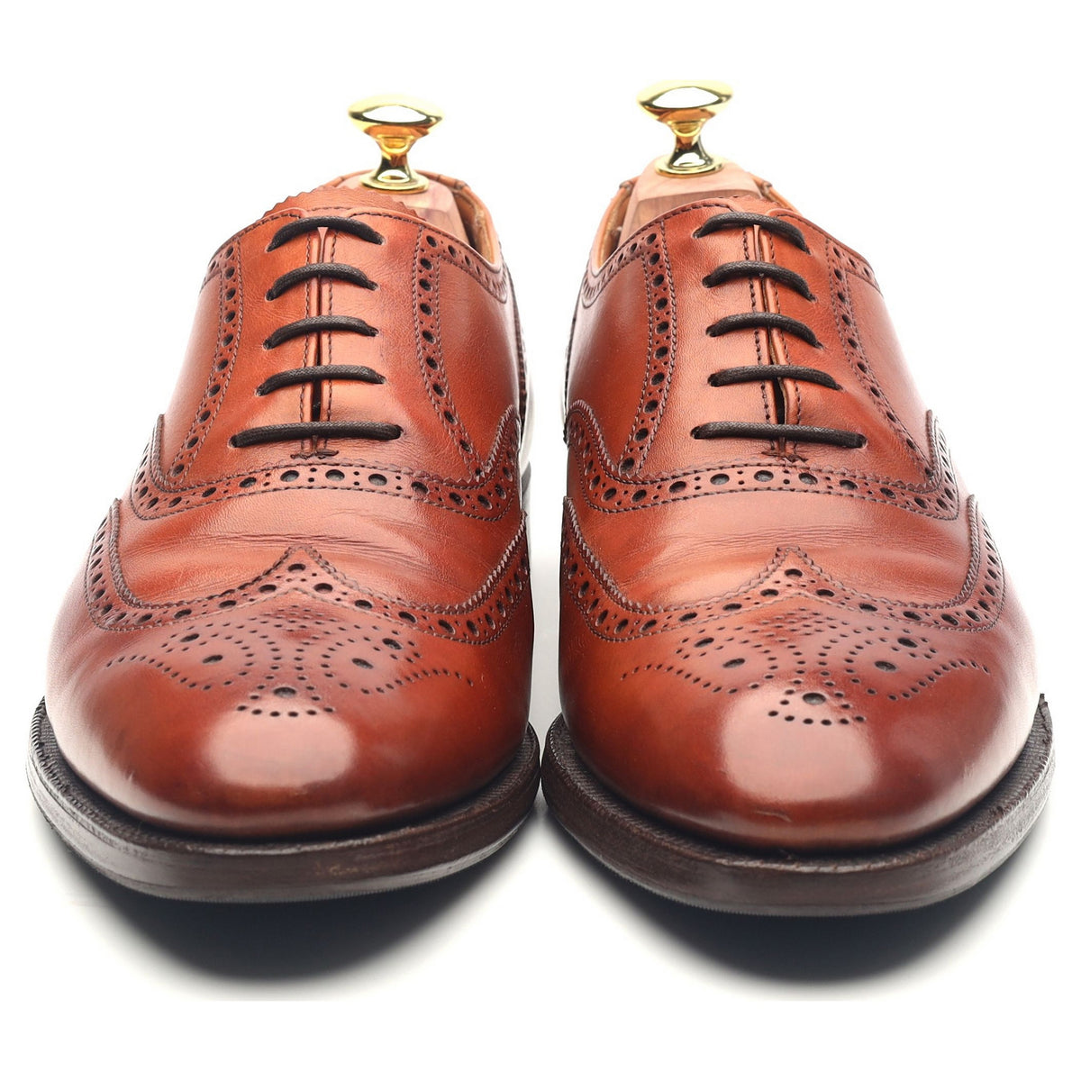 &#39;Finsbury&#39; Tan Brown Leather Brogues UK 7.5 E