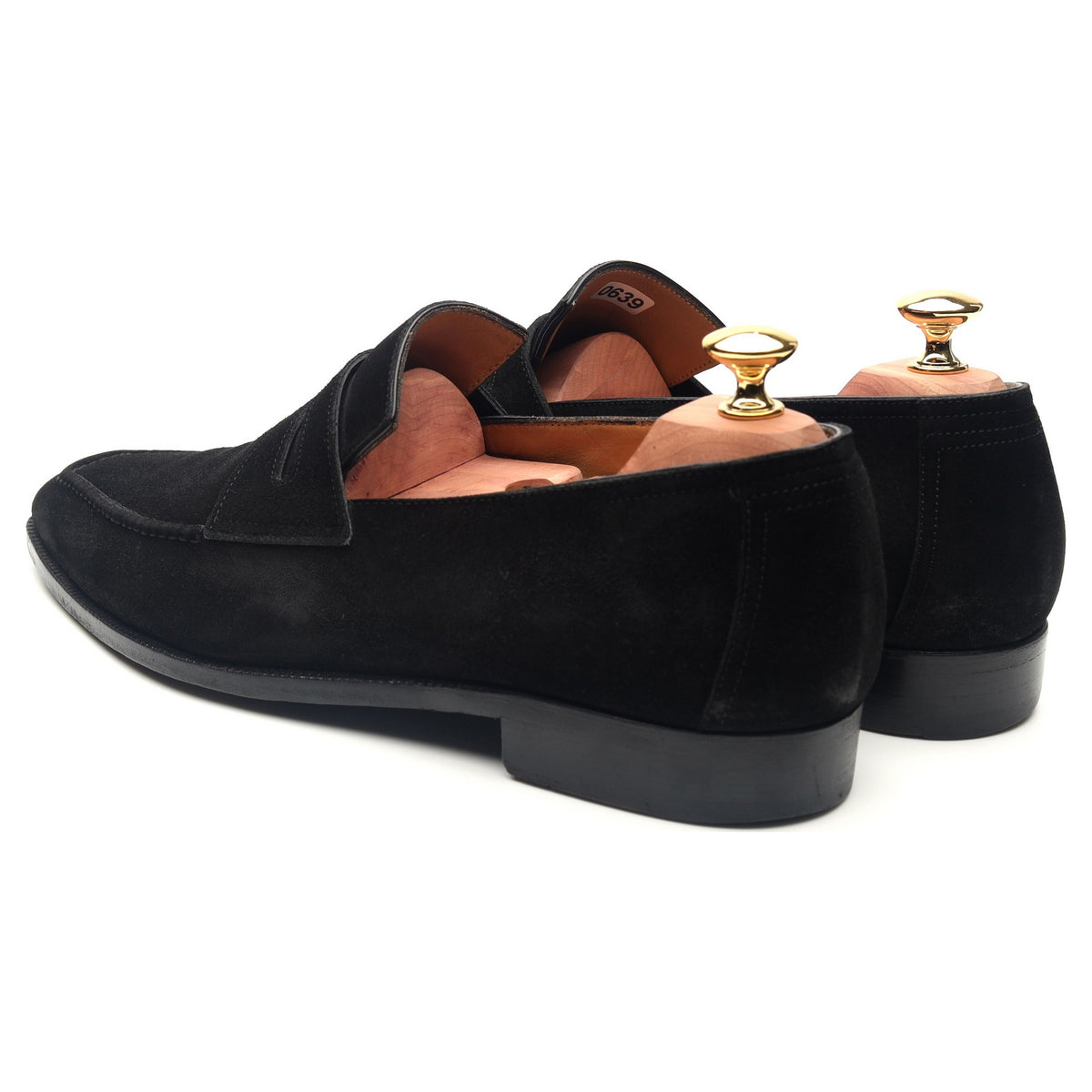 &#39;Andy&#39; Black Suede Loafers UK 9.5