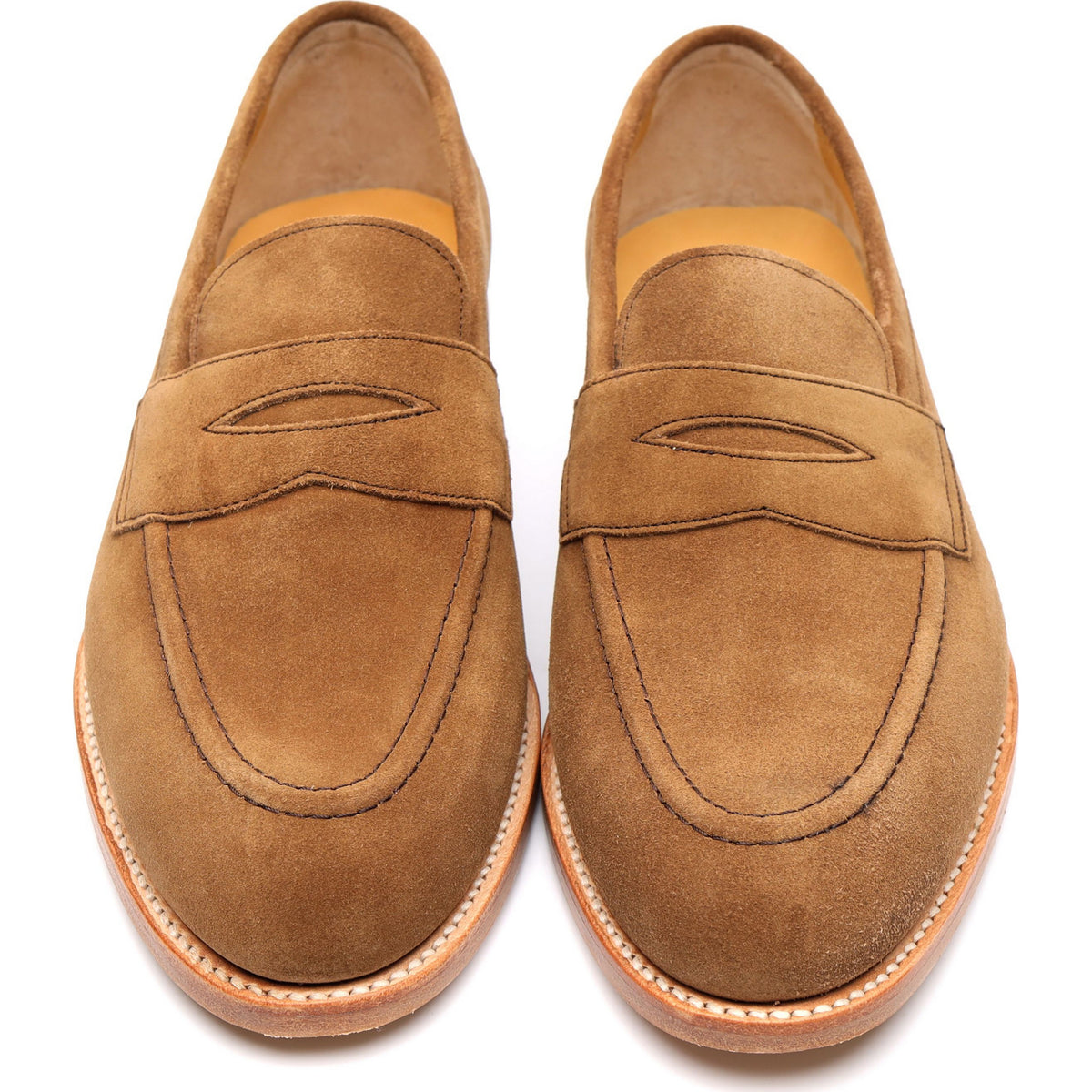 Tan Brown Suede Loafers UK 7