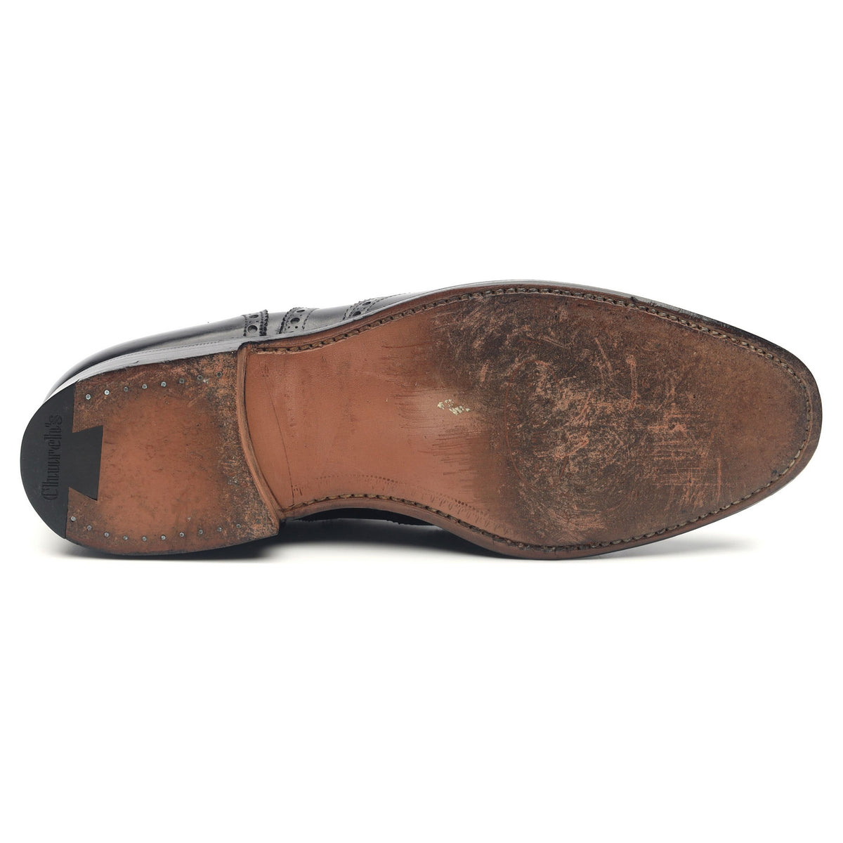 &#39;Chetwynd&#39; Black Leather Brogues UK 8 F