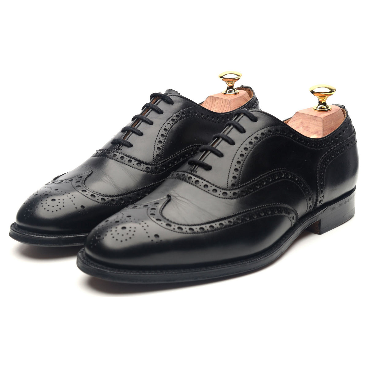 &#39;Chetwynd&#39; Black Leather Brogues UK 8 F