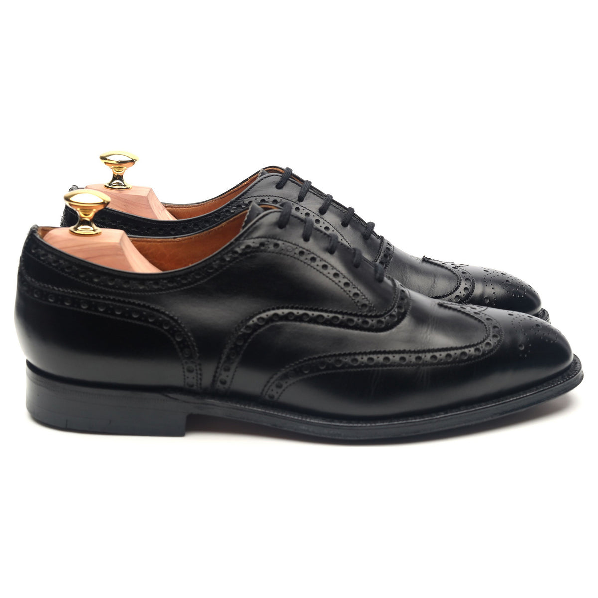 &#39;Chetwynd&#39; Black Leather Brogues UK 8 F