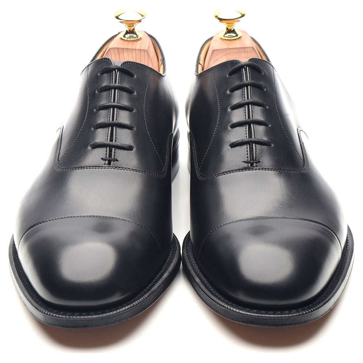 &#39;Consul&#39; Black Leather Oxford UK 8.5 G
