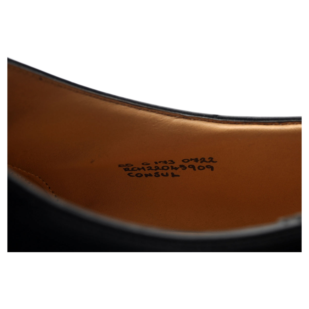 &#39;Consul&#39; Black Leather Oxford UK 8.5 G