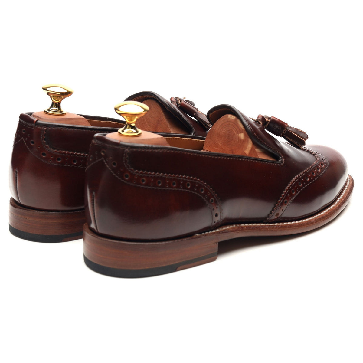 &#39;Monty&#39; Brown Leather Tassel Loafers UK 6 E