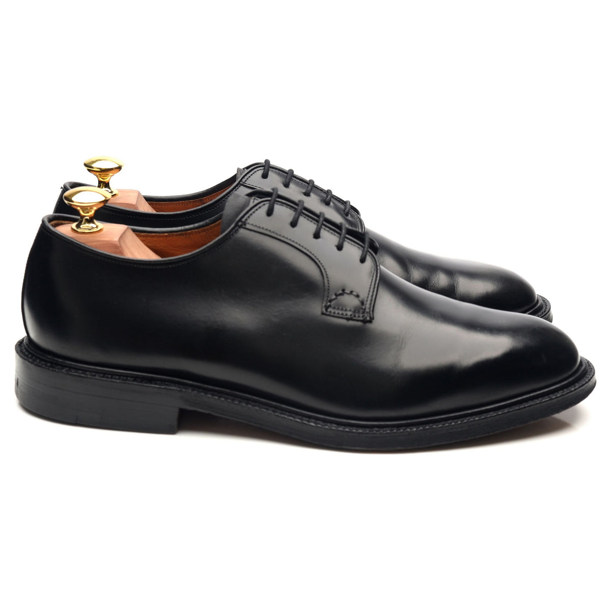&#39;Stratton&#39; Black Leather Derby UK 8.5 F
