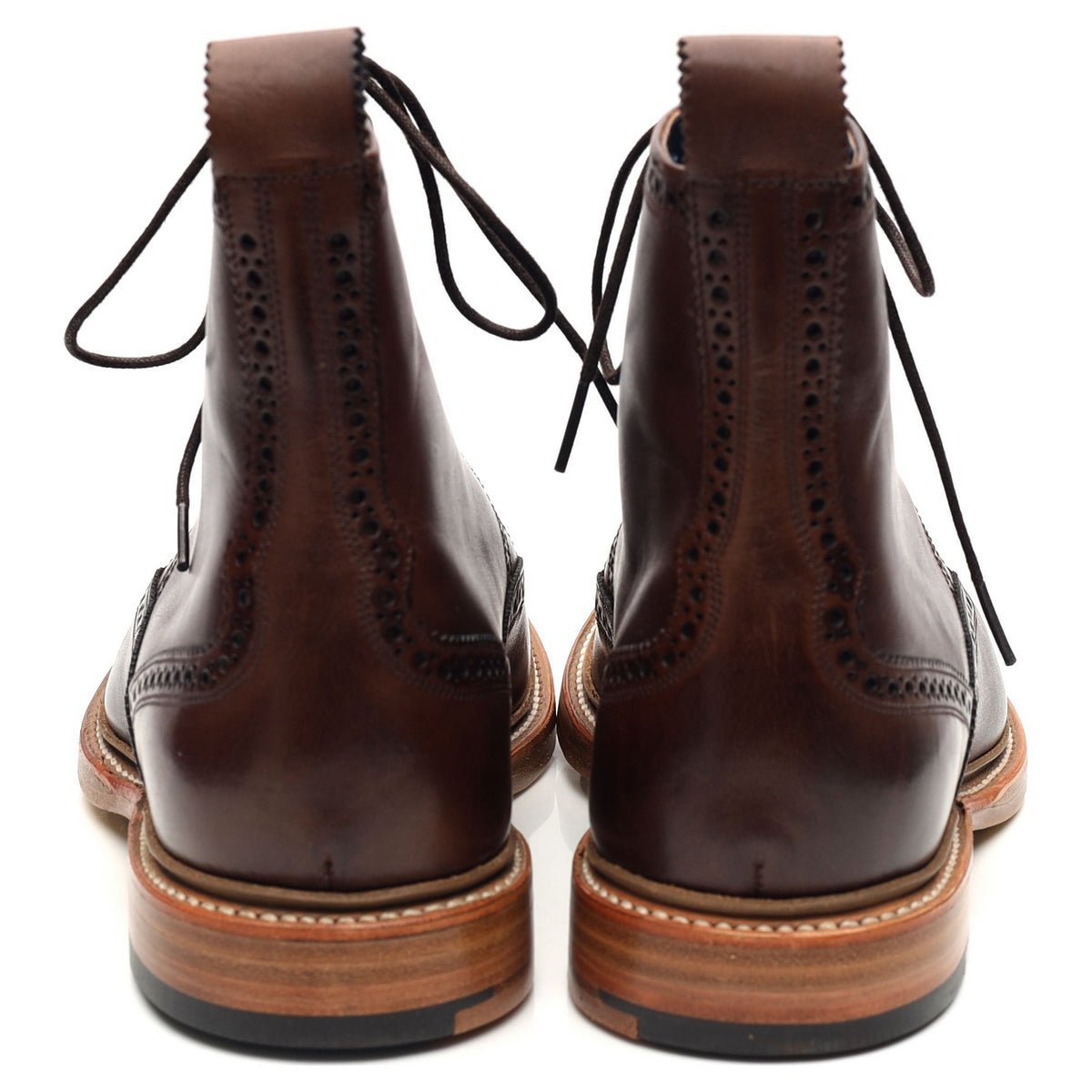 &#39;Butcher II&#39; Dark Brown Leather Brogue Boots UK 6 F