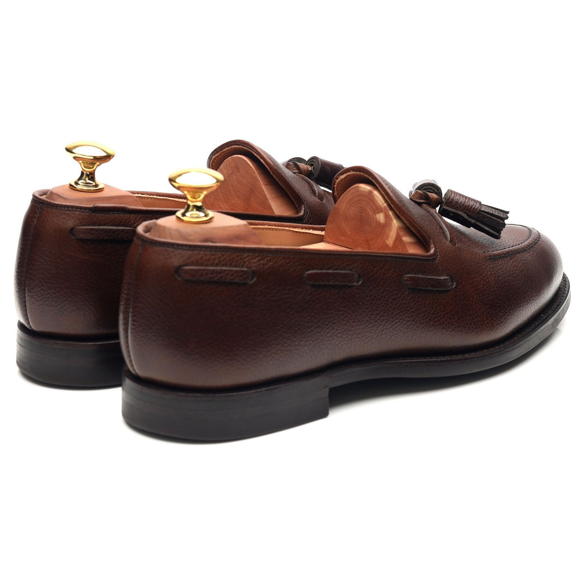 &#39;Cavendish 2&#39; Dark Brown Leather Tassel Loafers UK 6 E