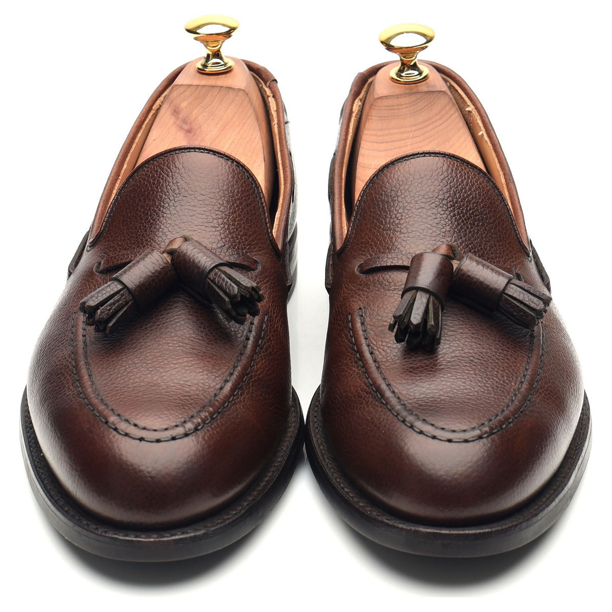 &#39;Cavendish 2&#39; Dark Brown Leather Tassel Loafers UK 6 E