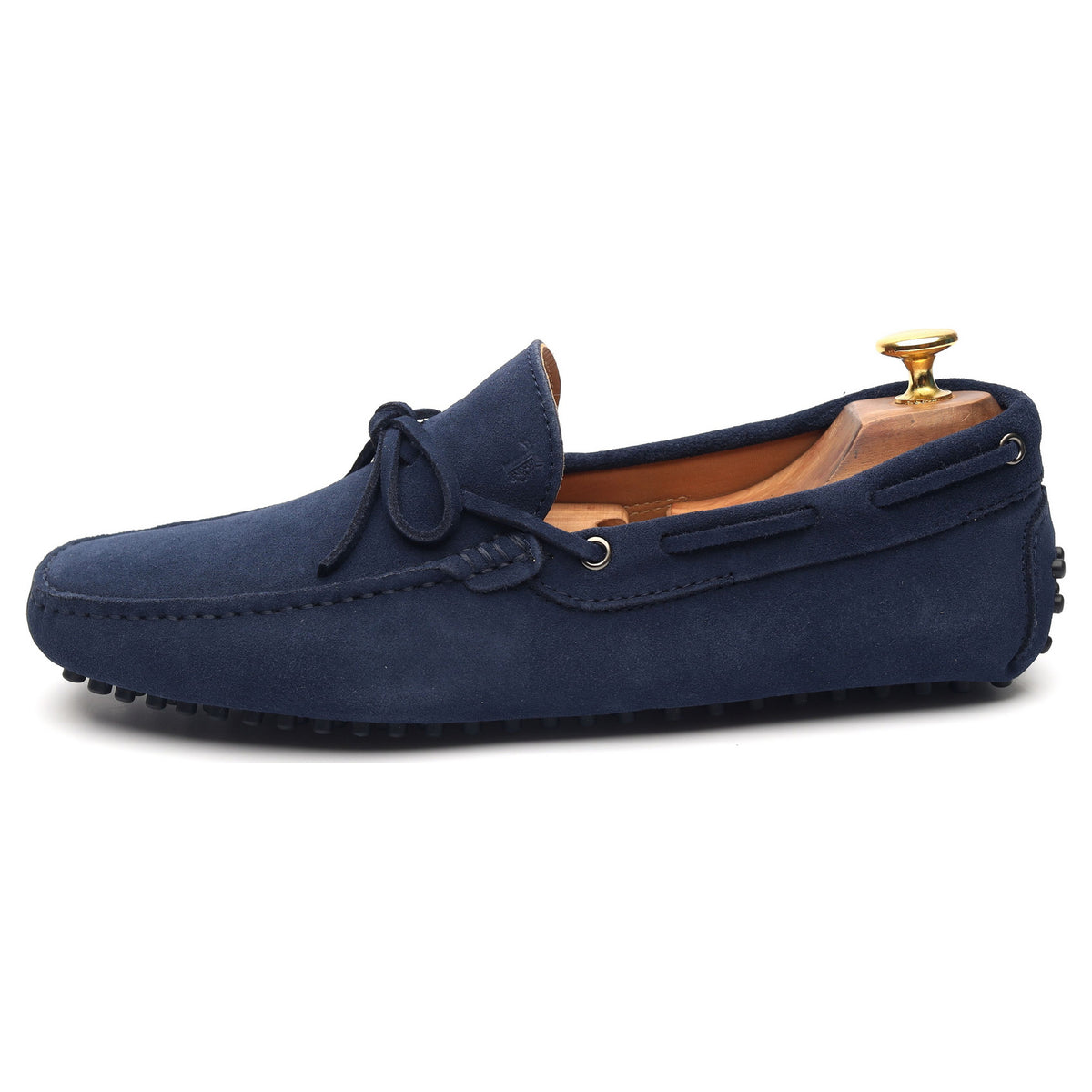 Gommino Navy Blue Suede Driving Loafers UK 8
