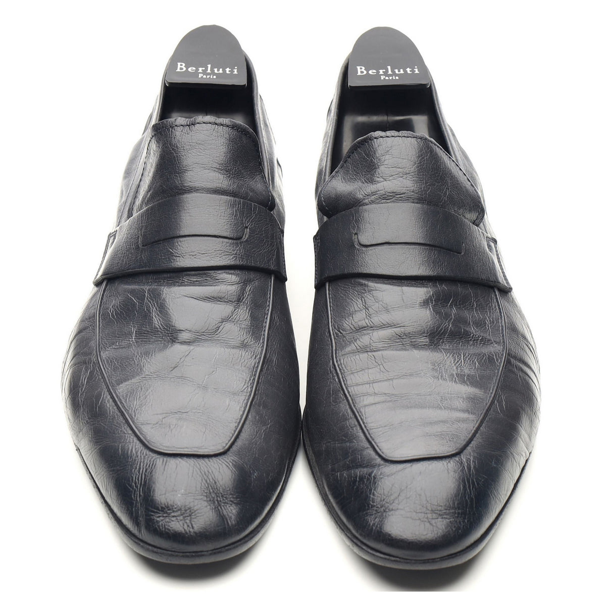 &#39;Lorenzo&#39; Grey Leather Loafers UK 9.5