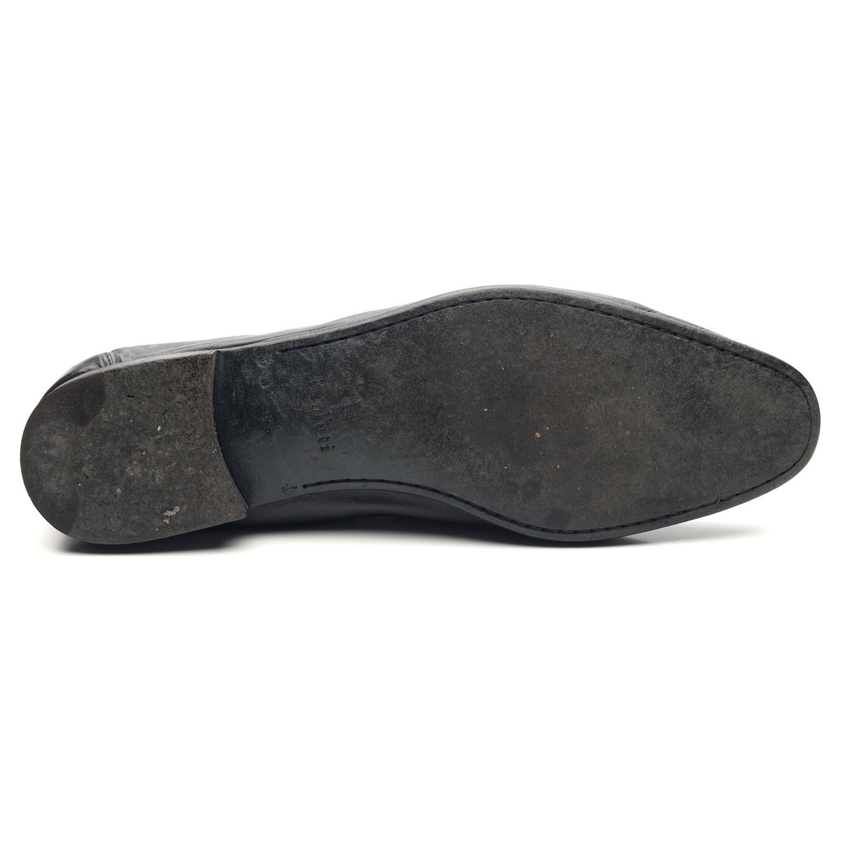 &#39;Lorenzo&#39; Grey Leather Loafers UK 9.5