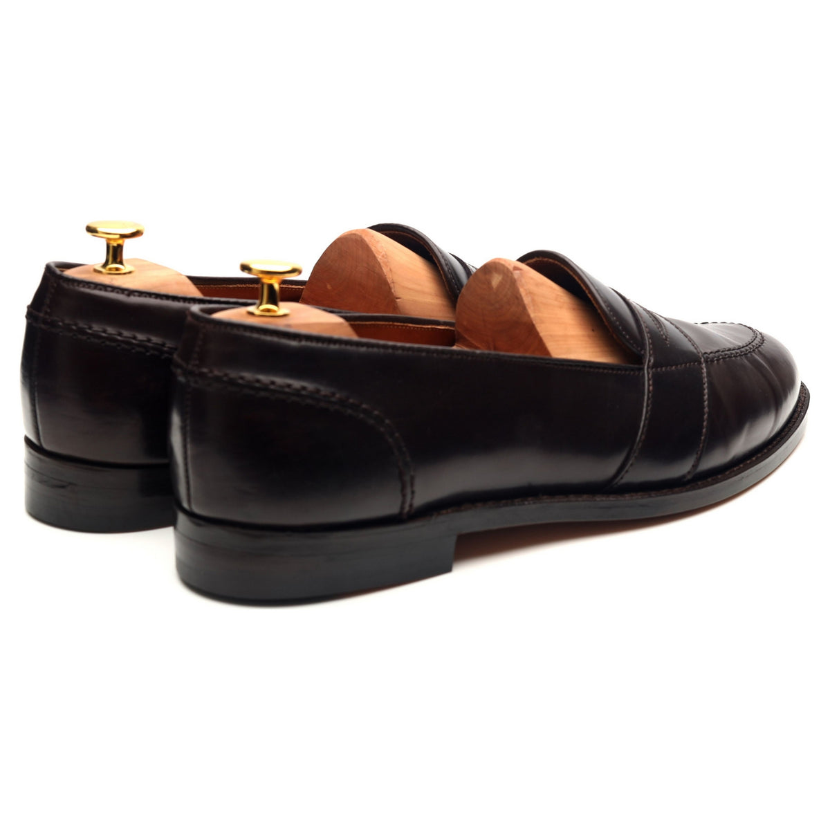 &#39;34365&#39; Burgundy Cordovan Leather Loafers UK 12.5 US 13