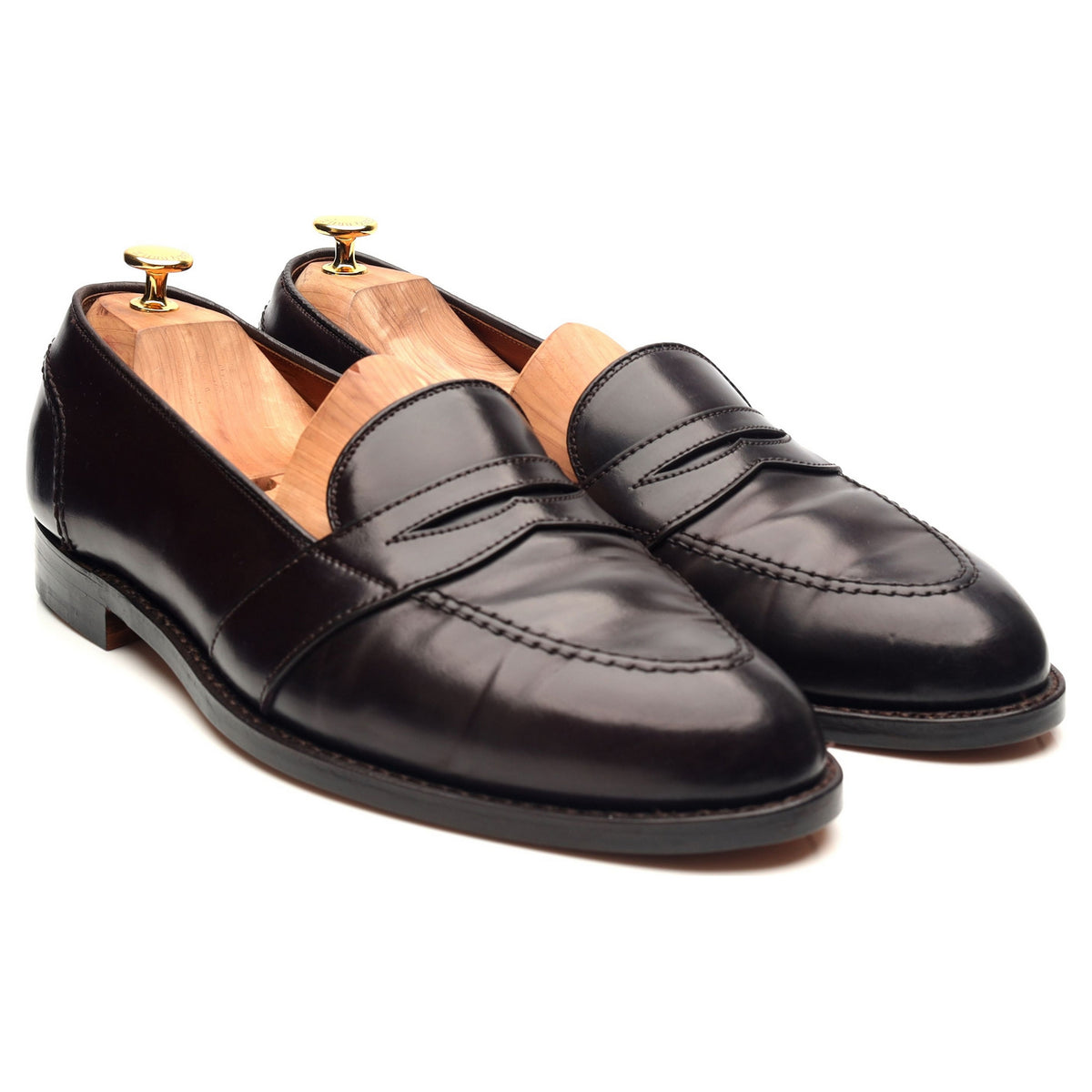 &#39;34365&#39; Burgundy Cordovan Leather Loafers UK 12.5 US 13