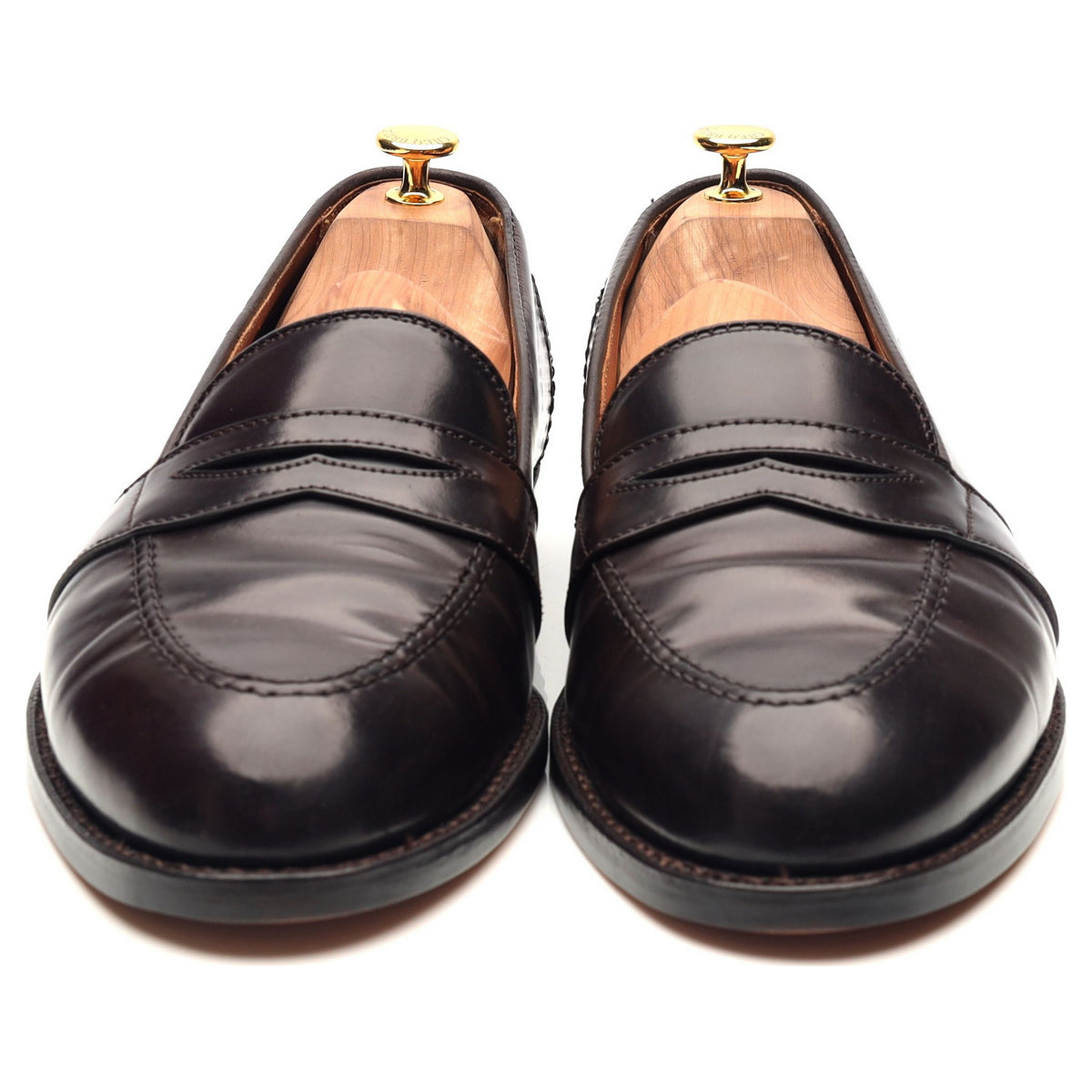 &#39;34365&#39; Burgundy Cordovan Leather Loafers UK 12.5 US 13