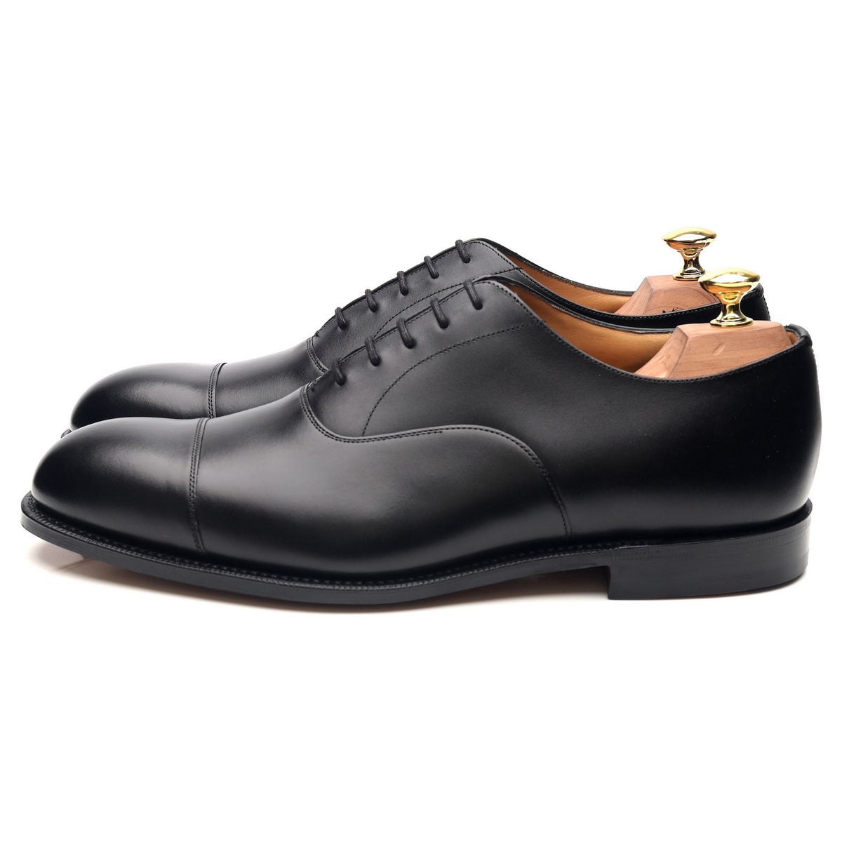 &#39;Consul&#39; Black Leather Oxford UK 8.5 G