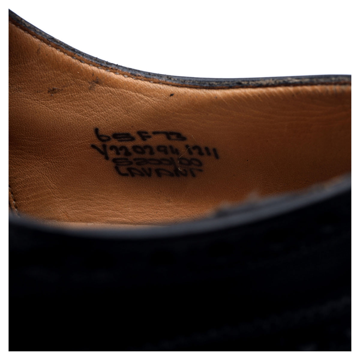 &#39;Lavant&#39; Black Leather Oxford Semi Brogues UK 6.5 F