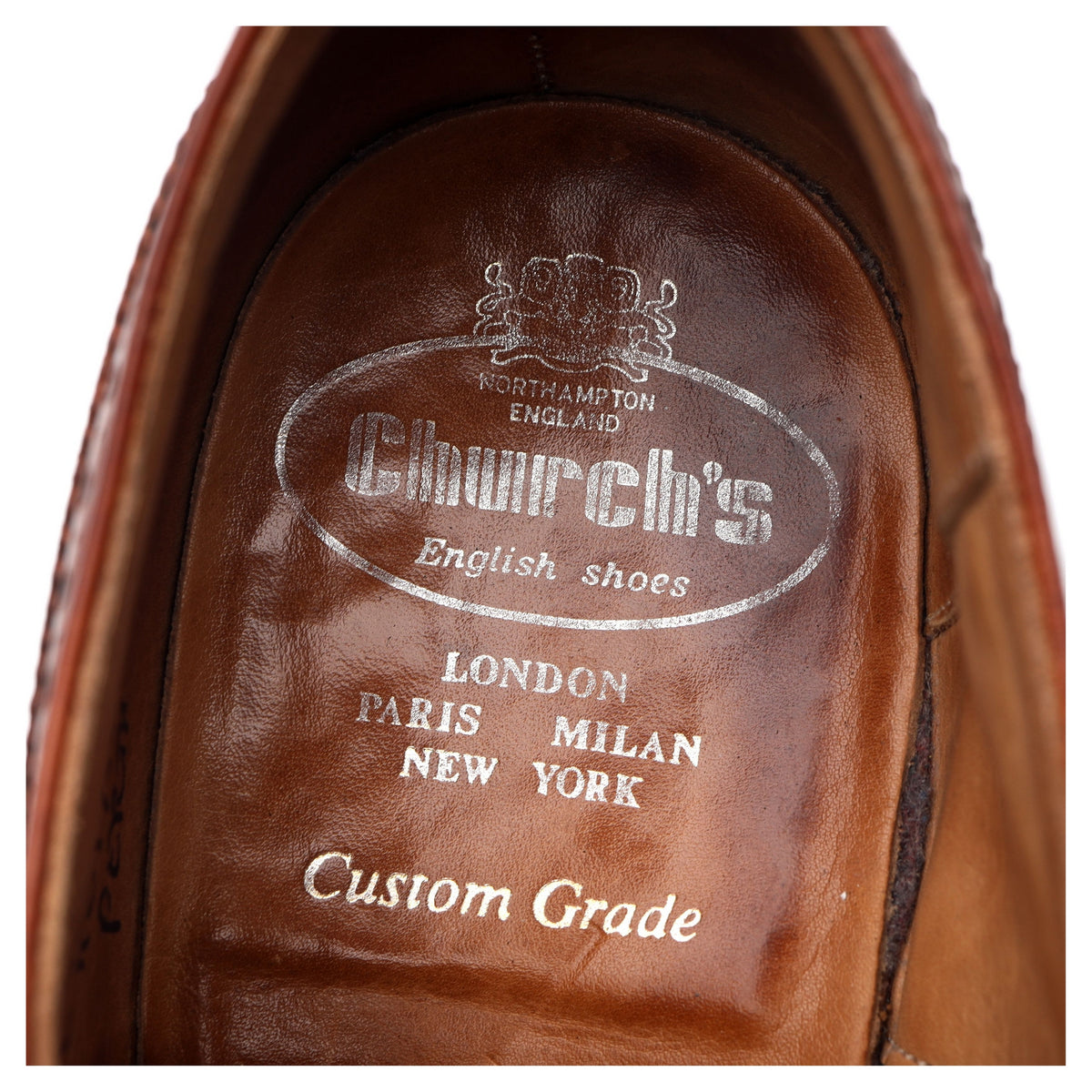 &#39;Perth&#39; Tan Brown Leather Oxford Semi Brogues UK 7.5 G