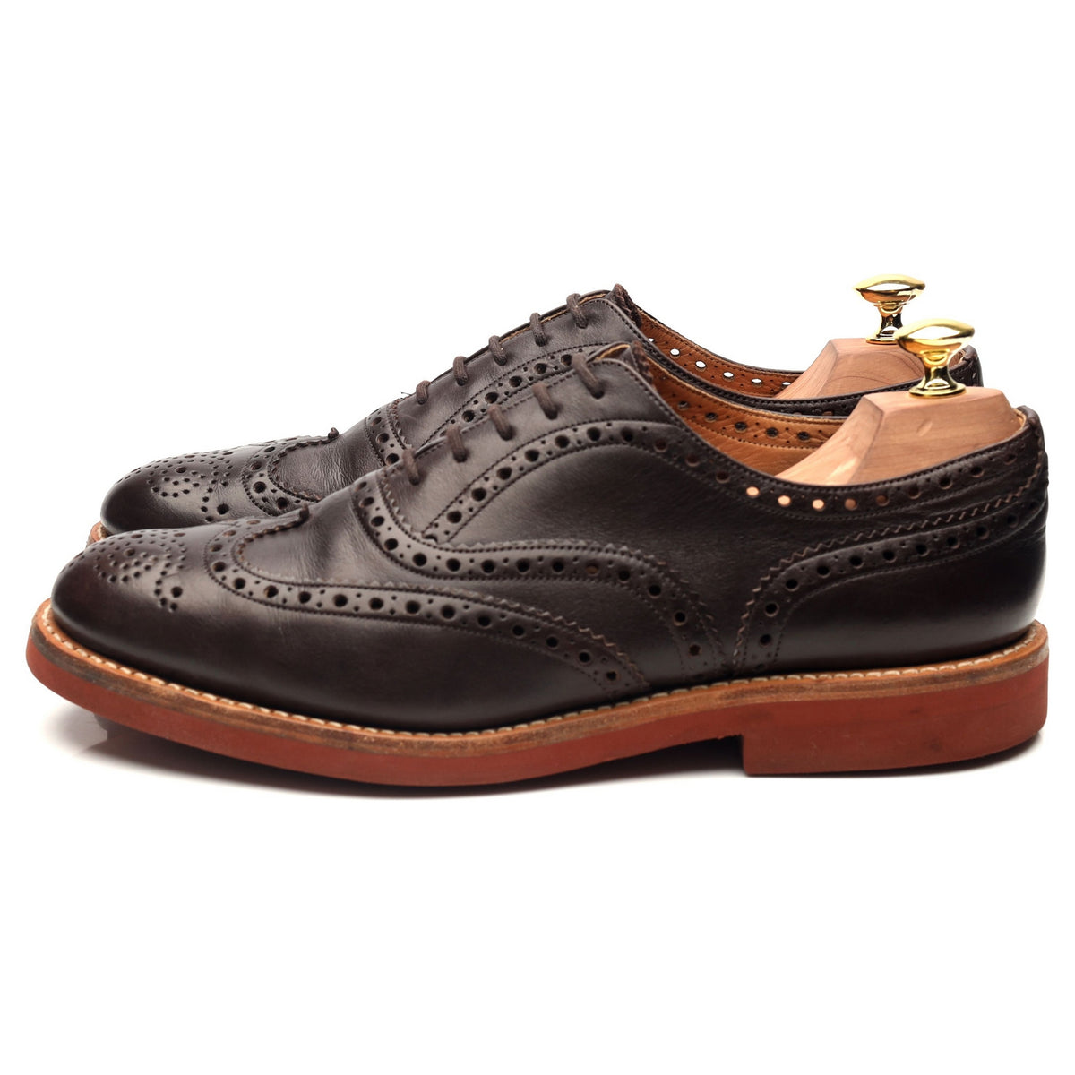 Dark Brown Leather Brogues UK 8.5 G