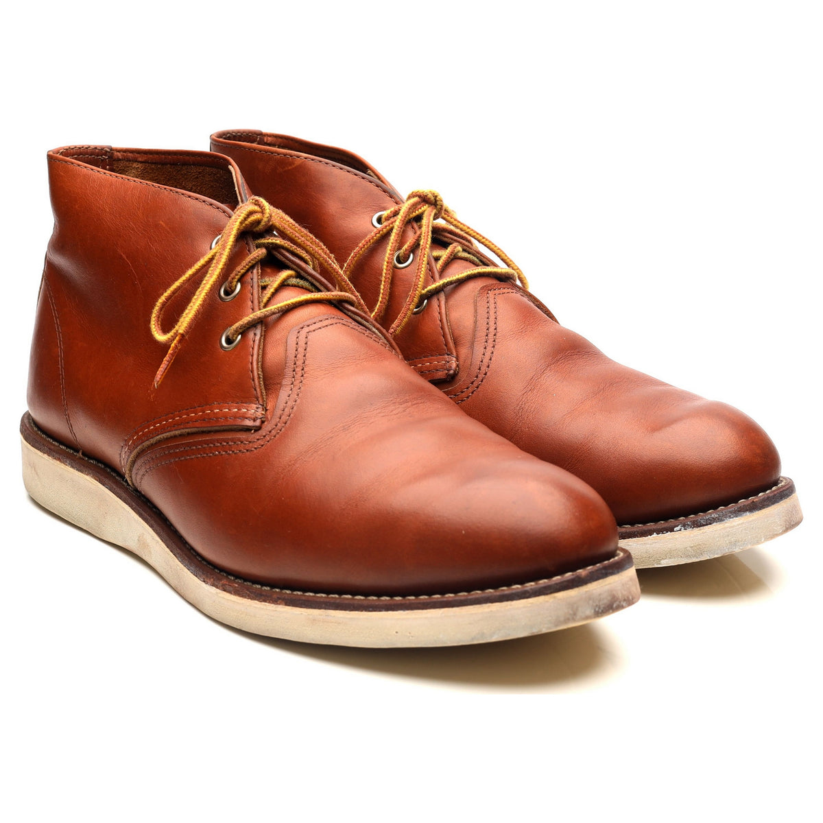 &#39;3140&#39; Tan Brown Leather Chukka Boots UK 11 US 12