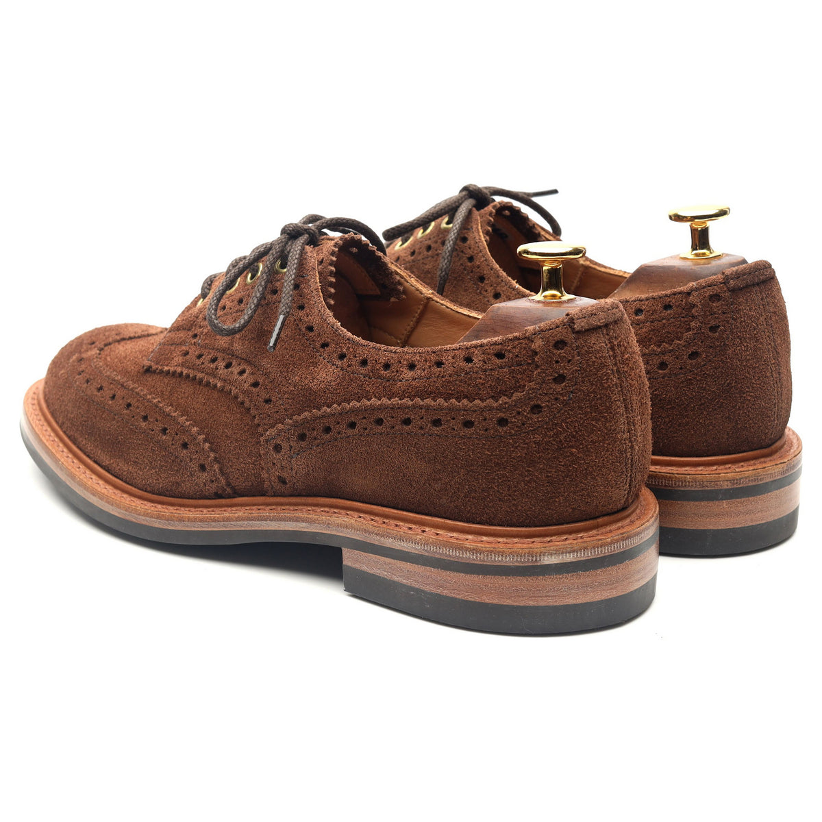 &#39;Bourton&#39; Brown Suede Country Derby Brogues UK 6.5