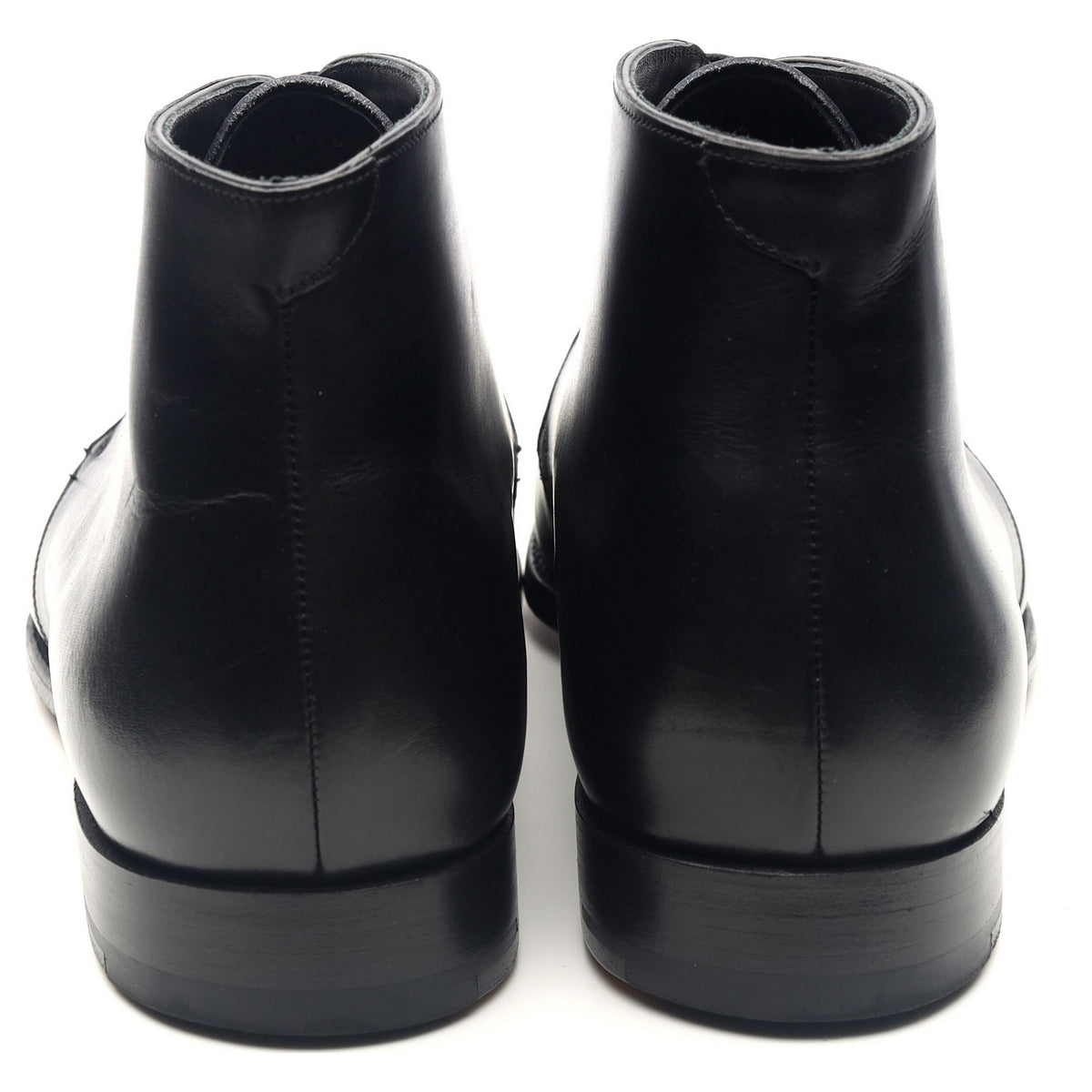 &#39;Montgomery&#39; Black Leather Chukka Boots UK 11.5 F