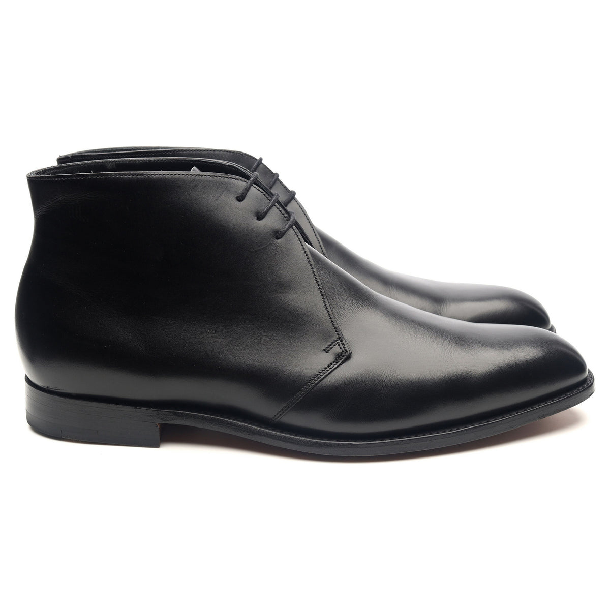 &#39;Montgomery&#39; Black Leather Chukka Boots UK 11.5 F