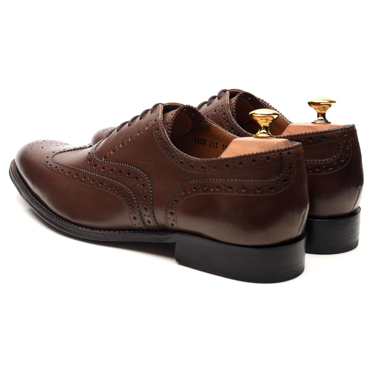 &#39;Dylan&#39; Brown Leather Brogues UK 10.5 F
