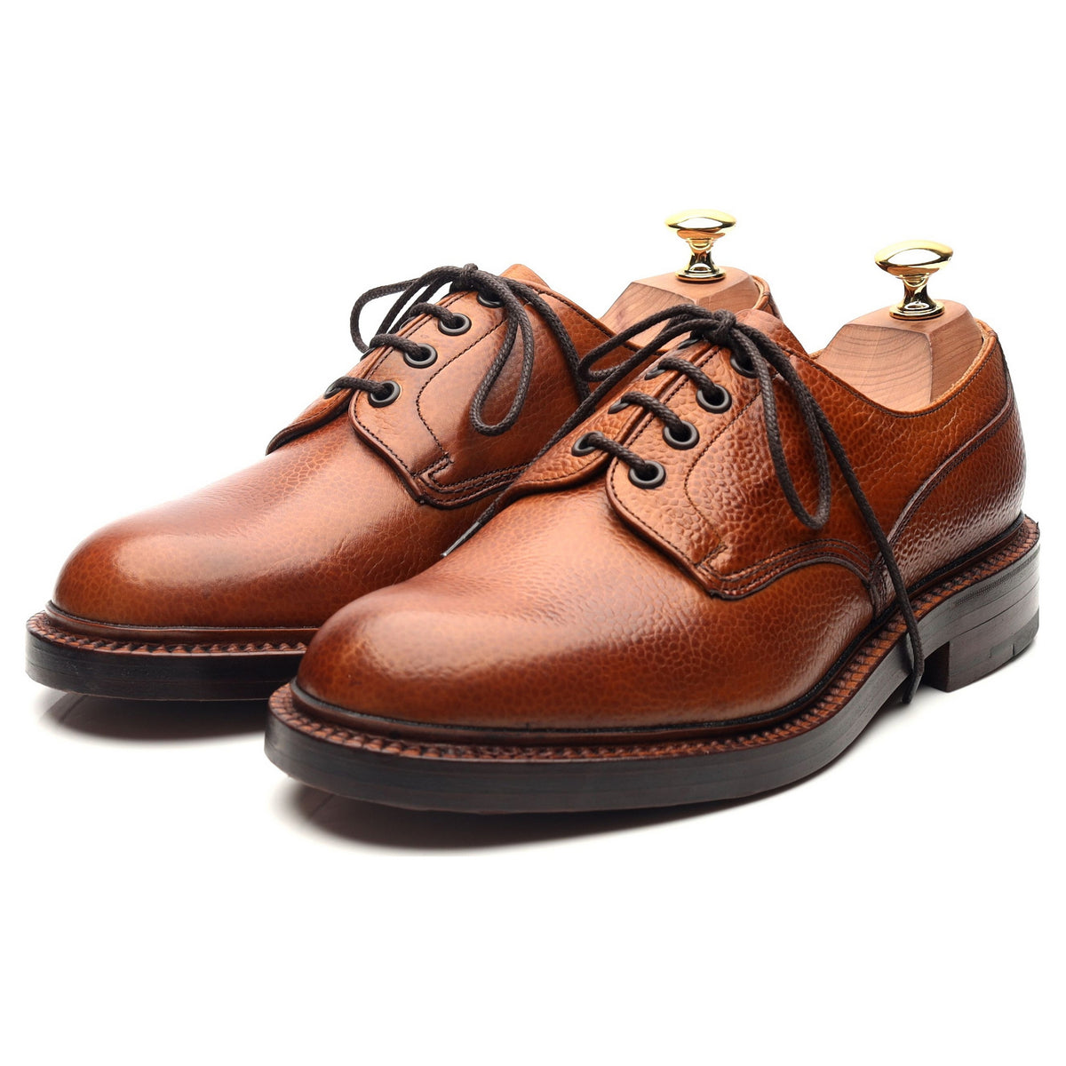 Tan Brown Leather Derby UK 6 F