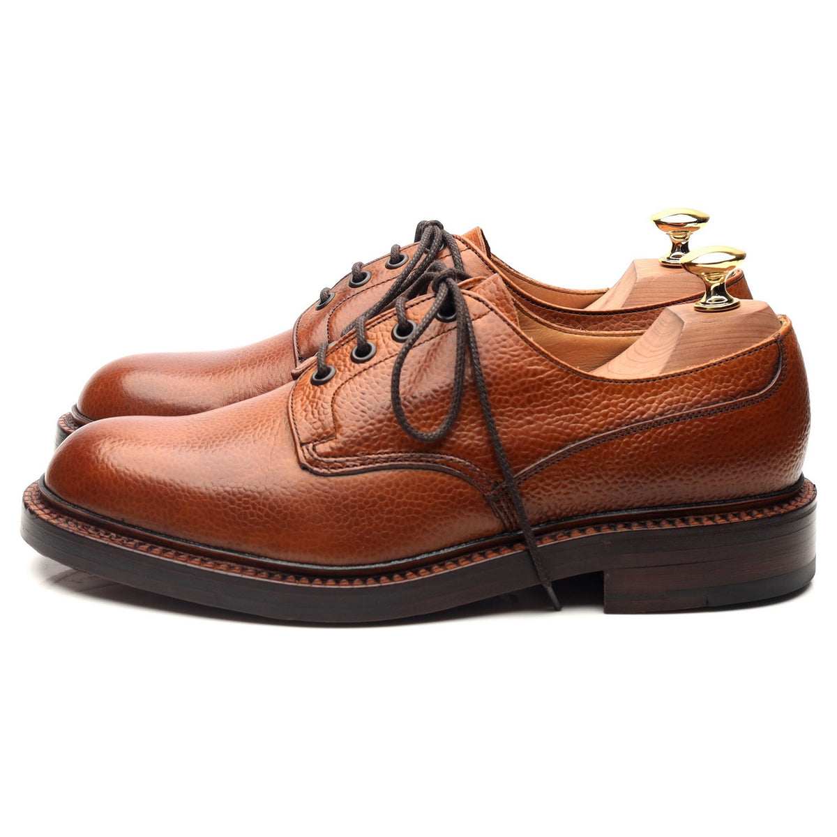 Tan Brown Leather Derby UK 6 F