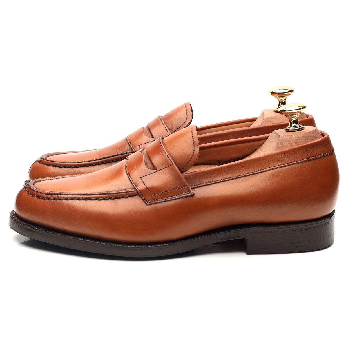 &#39;Darwin&#39; Tan Brown Leather Loafers UK 6.5 F