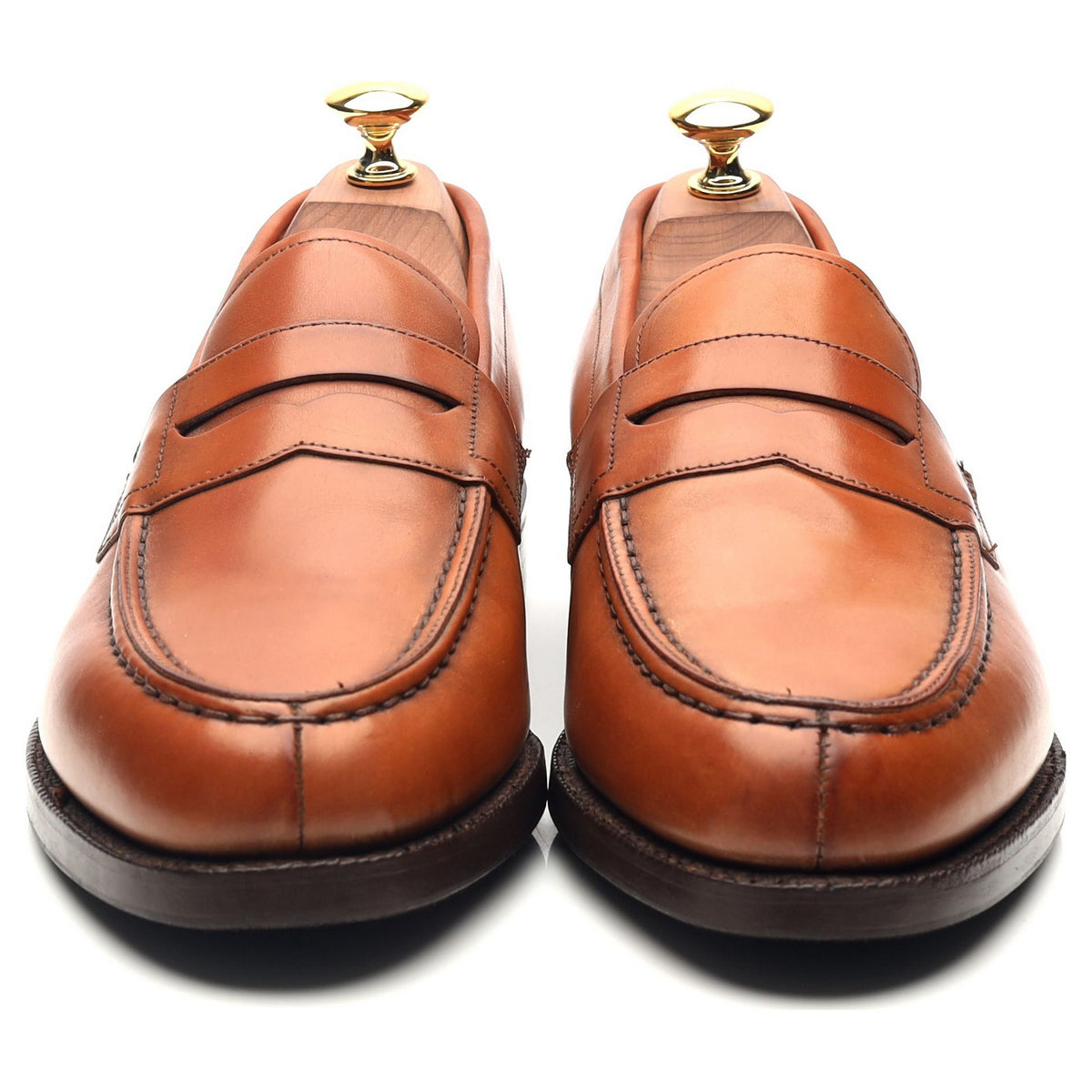 &#39;Darwin&#39; Tan Brown Leather Loafers UK 6.5 F