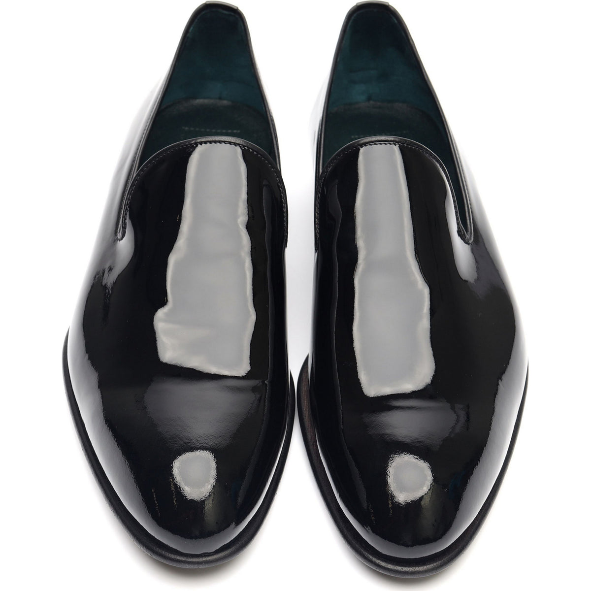 Black Patent Leather Evening Loafers UK 7.5