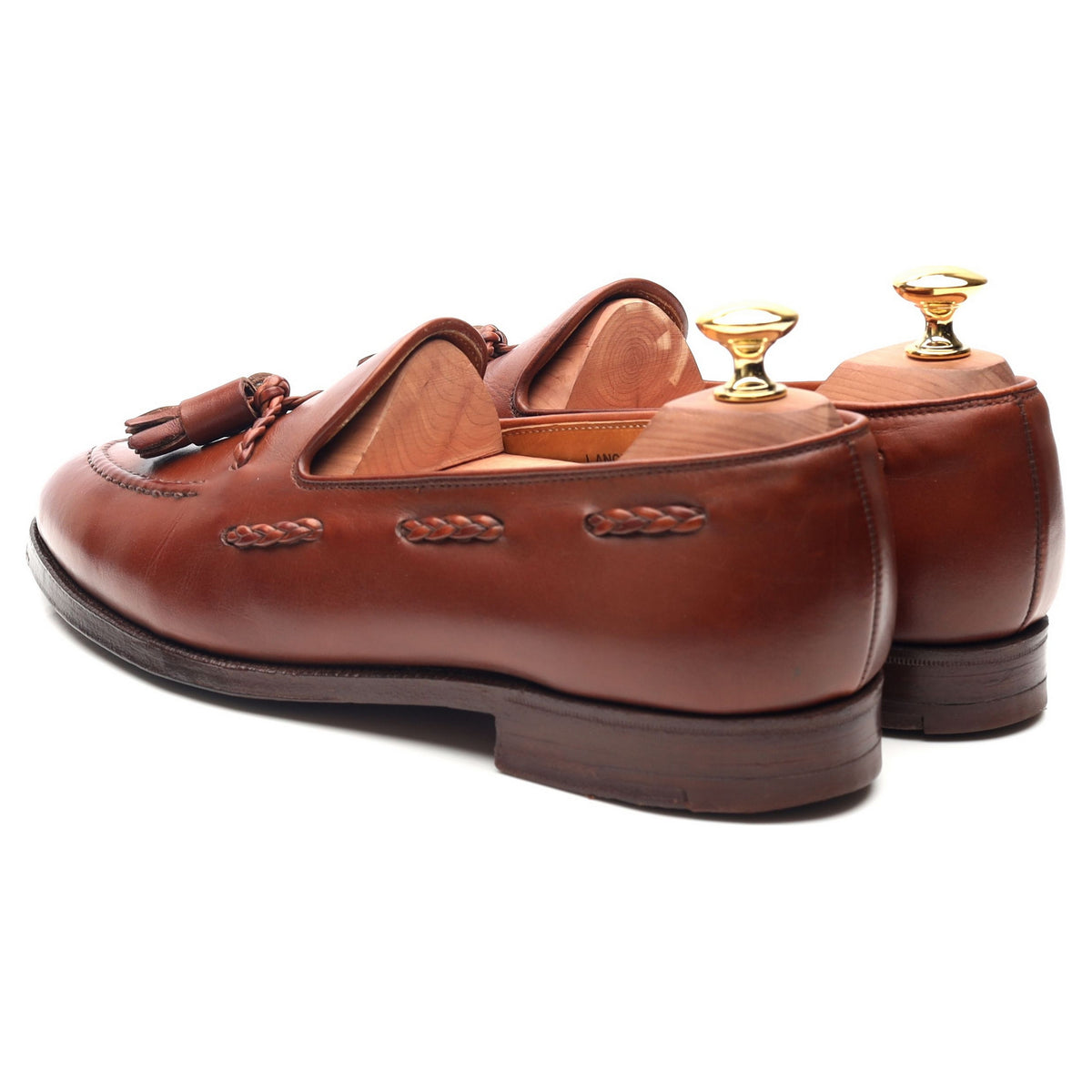 &#39;Langham&#39; Tan Brown Leather Tassel Loafers UK 6 EX