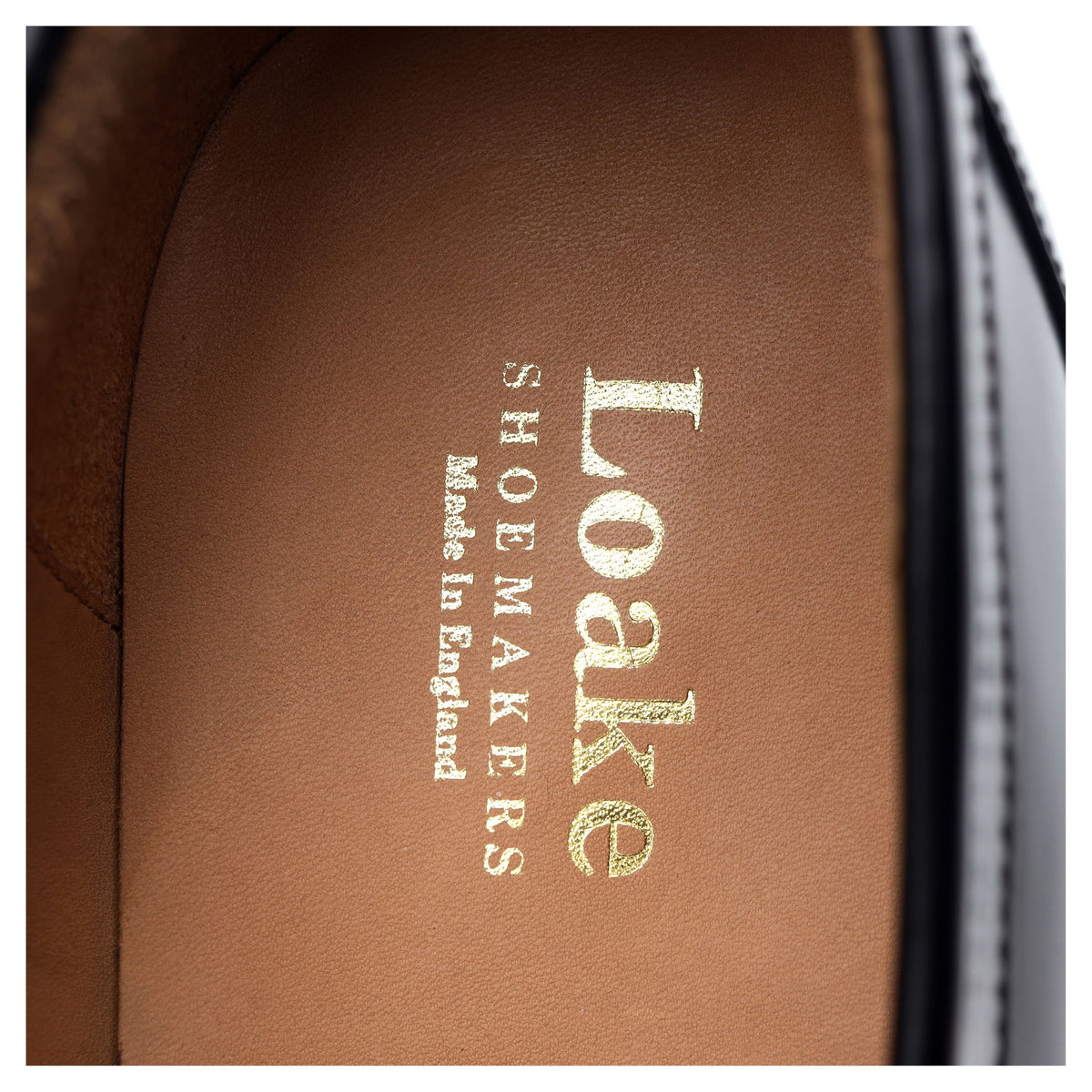 &#39;Eton&#39; Black Leather Loafers UK 8 F