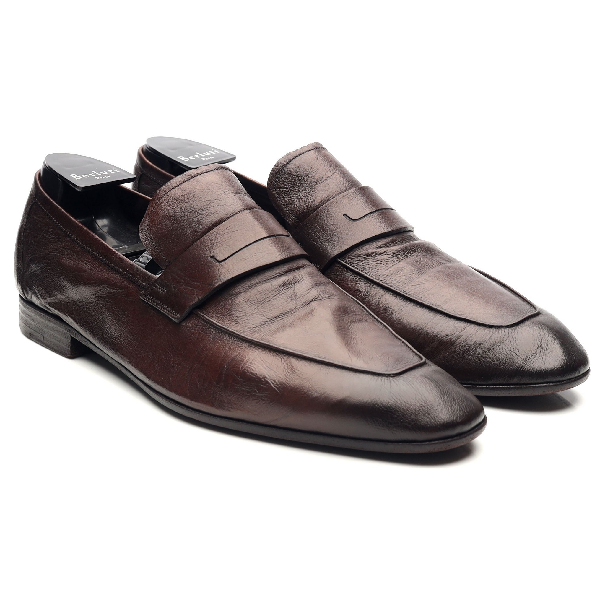 Lorenzo' Dark Brown Leather Loafers UK 9.5 - Abbot's Shoes