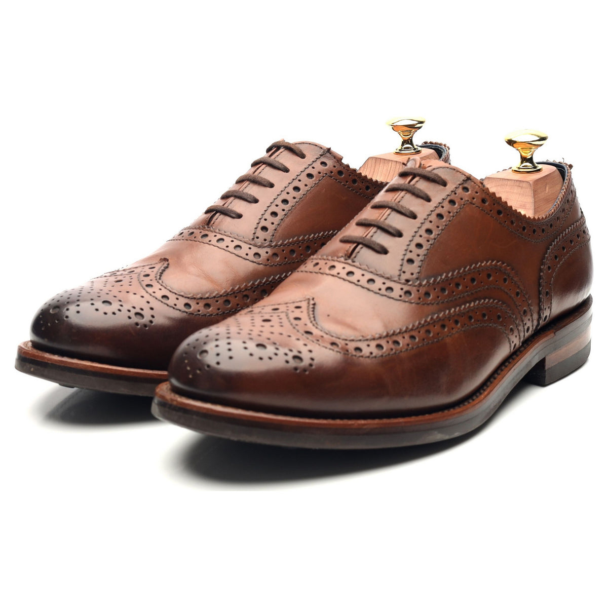 Tim Little &#39;Bumble Bee&#39; Brown Leather Brogues UK 8.5 G