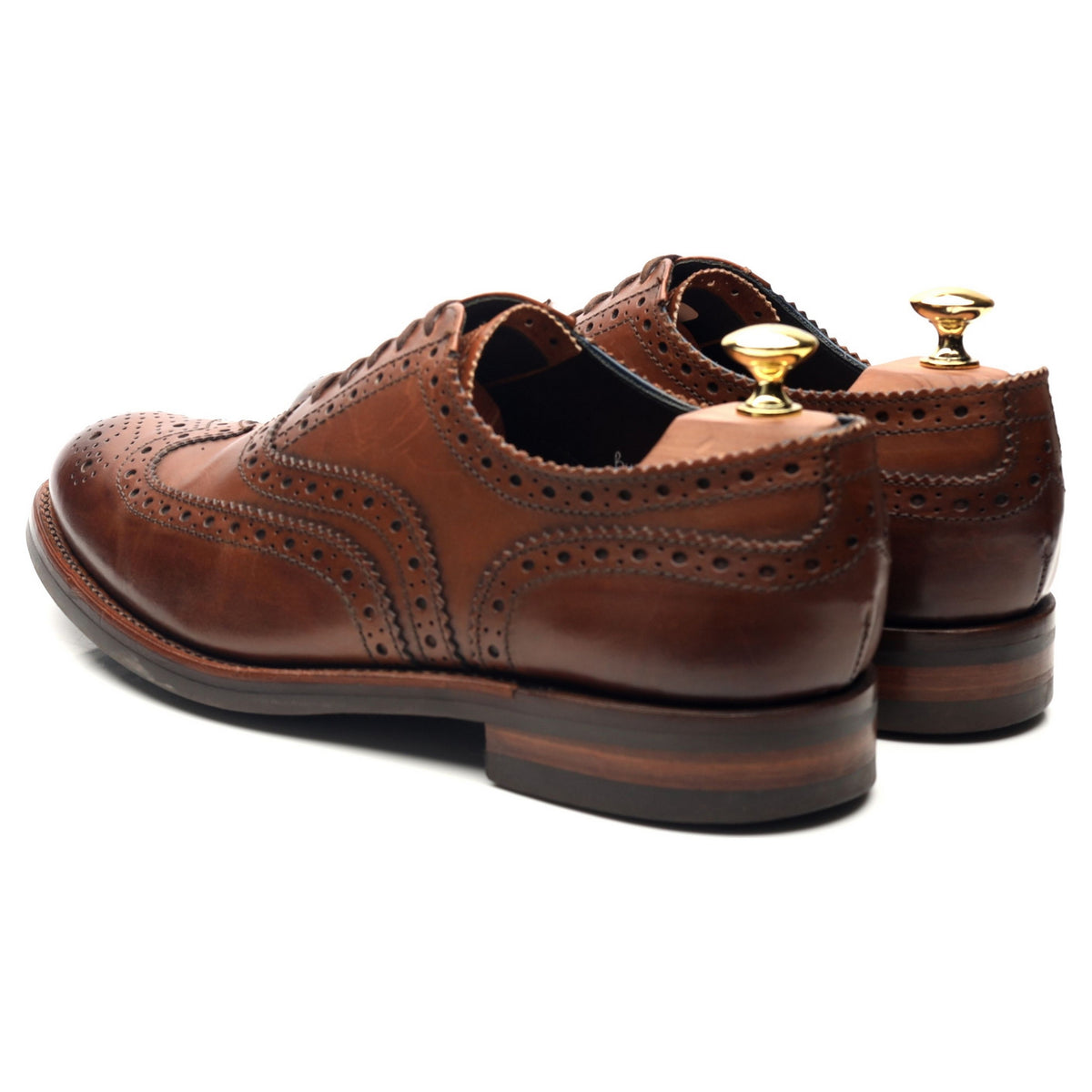 Tim Little &#39;Bumble Bee&#39; Brown Leather Brogues UK 8.5 G