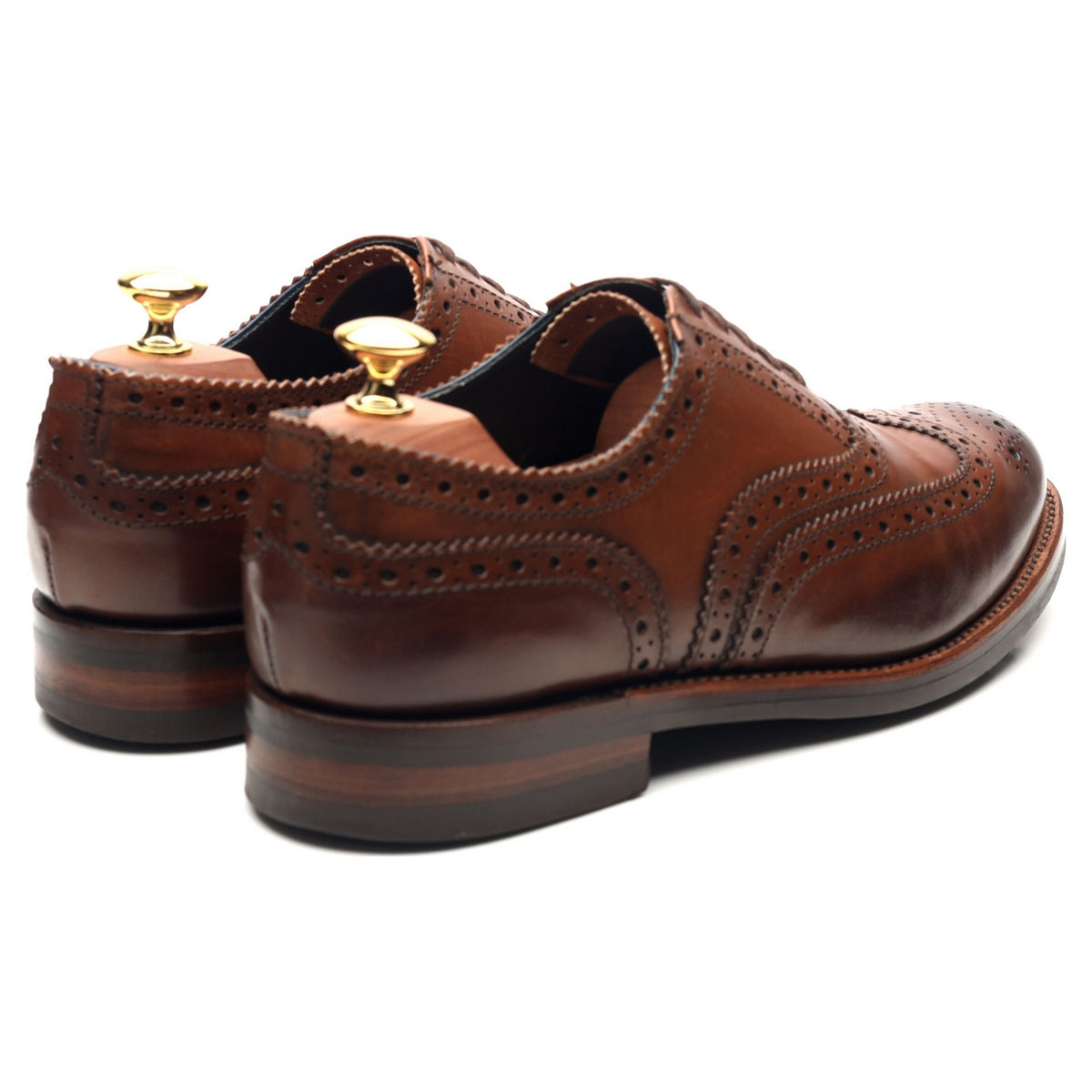 Tim Little &#39;Bumble Bee&#39; Brown Leather Brogues UK 8.5 G