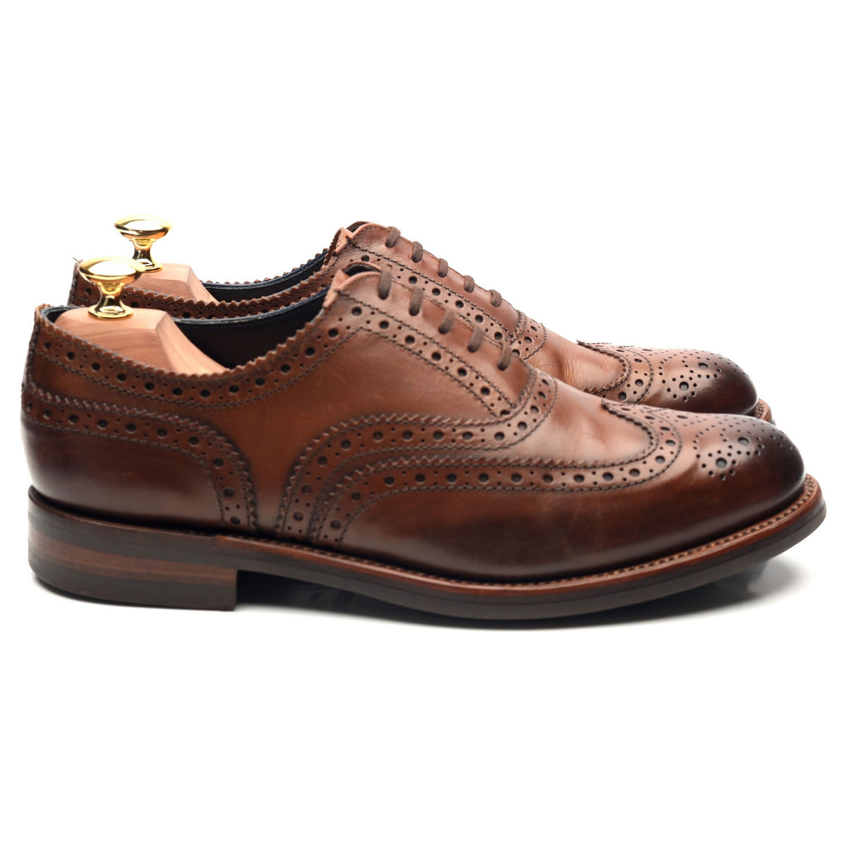Tim Little &#39;Bumble Bee&#39; Brown Leather Brogues UK 8.5 G